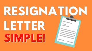 How to Write a Good Resignation Letter [upl. by Ugo304]