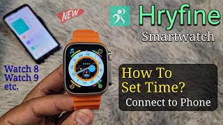 Hryfine Smart Watch Time Settings  Hryfine App How To Use  Set Time amp Calender [upl. by Isia]