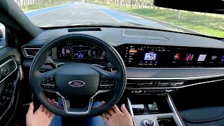 2025 FORD Explorer STline 300 Hp Drive Acceleration Sound Insulation Selfdriving [upl. by Oidgime494]