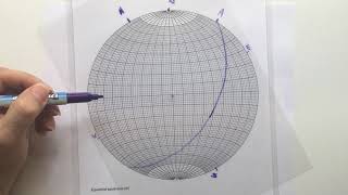 Fold Geometry  P29  Stereonet [upl. by Aubyn866]