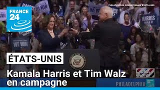 Présidentielle américaine  Kamala Harris et Tim Walz en campagne • FRANCE 24 [upl. by Blood781]