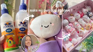 ✨How I make my own diy AIR DRY CLAY at home Basic tutorial  small tips aka cold porcelain clay [upl. by Rosena186]