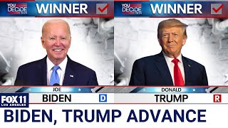 California primary results Biden Trump win presidential primaries [upl. by Cagle]