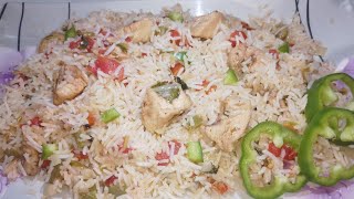 Chinese rice  Vegetables and chicken rice  Rice recipe [upl. by Hetti]