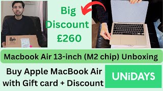 Buy on Discount Apple MacBook Air 13inchM2 chip Student UniDays Gift CardDiscountSave £260 UK [upl. by Almeeta101]