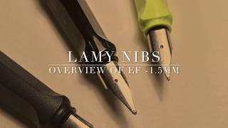 Lamy Nib Overview ExtraFine to 15mm [upl. by Kohl]