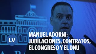 MANUEL ADORNI LEY ÓMNIBUS LOS CONTRATOS QUE CAEN EL MERCADO Y EL DNU [upl. by Ahkos]