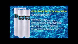 POOLPURE PLF131A Pool Filter Replaces Pleatco PA131PAK4 hayward CX1280XRE Unicel C7494 [upl. by Eiram794]