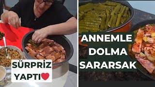 Günlük Vlog ANNEM SÜRPRİZ YAPTI Bayrama Hazırlık Kaburgalı Yaprak Sarma [upl. by Deerdre]