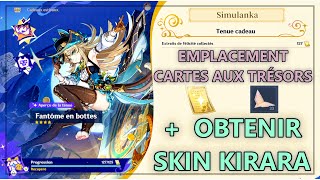 Genshin Impact FR  Simulanka  Obtenir Skin Kirara  Emplacement Cartes aux trésors [upl. by Drageruaeb]