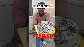 Mehendi Cake 😍 cakevideos cake trufflecake truffle croissant chocolatecake cakedecoration [upl. by Pani]