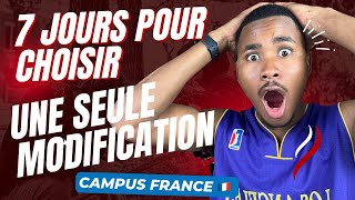 Attention Entretien Campus France et modification après soumission de dossier Campus France 🇫🇷 [upl. by Miki]