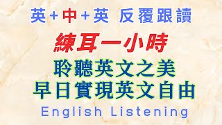 英中英雙語發音 練耳一小時 聆聽英文之美 早日實現英文自由 輕鬆提升英文技能 逐步掌握實用英文 重點聼懂標黃关键词语 幫助容易理解整句話 睡前練習系列視頻 開口就能學會 口語聽力練習 [upl. by Engen]