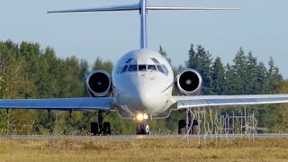 Everts Air Cargo MD83SF Takeoff From Paine Field [upl. by Hutt]