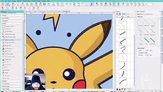 HATCH 3 TUTORIAL HOW TO DIGITIZE EMBROIDERY DESIGN  POKEMON  Embroidery For Beginners [upl. by Annayak]