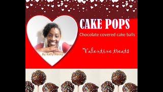 How to make CAKE POPS chocolate covered cake balls by Kelly Henry [upl. by Hcirteid]