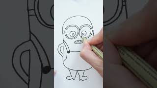 How to draw Minion Beetlejuice shorts drawing [upl. by Chaille]