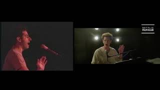 Andrew GarfieldJonathan Larson side by side Tick Tick BOOM  3090 PUT YOUR EARPHONES ON [upl. by Ecirtael502]