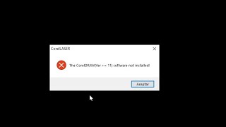 CorelLaser The CorelDrawVer 11 software not installed [upl. by Azeria]