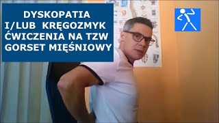 Ćwiczenia mięśni brzucha i grzbietu  Dyskopatia lędźwiowa  Kręgozmyk  Jak ćwiczyć  🇵🇱 🇪🇺 [upl. by Yehs]