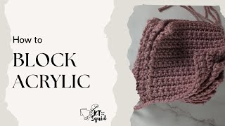 How to Block Acrylic Yarn  Crochet [upl. by Ahsait]