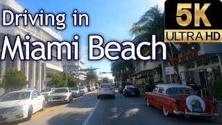 【5K】 Driving in Miami Beach Florida From Sunny Isles Beach to South Beach [upl. by Okorih452]