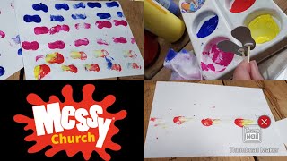 Messy Church  Road to Emmaus footprints [upl. by Anialem]