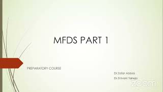 MFDS PART 1  MFD PART 1 INTRODUCTORY CLASS ROYAL COLLEGE [upl. by Atiken]