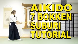 Aikido Weapons InDepth 7 Bokken Suburi Tutorial [upl. by Arand]