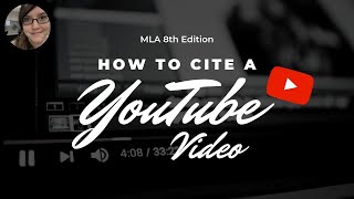 MLA 8th edition  How to cite a YouTube video [upl. by Nylesoy]