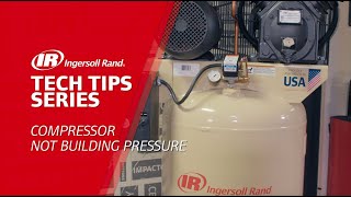 Compressor Not Building Pressure Troubleshooting  Ingersoll Rand Reciprocating Air Compressor [upl. by Wendolyn]