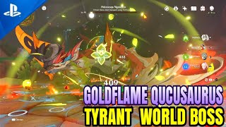 Goldflame Qucusaurus Tyrant Boss Fight  Genshin Impact [upl. by Larentia673]