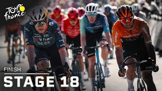 Highlights 2024 Tour de France Stage 18 finish  Cycling on NBC Sports [upl. by Hamlin]