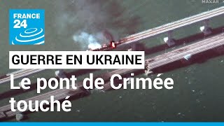 Guerre en Ukraine  le pont de Crimée touché la Russie accumule les revers • FRANCE 24 [upl. by Suchta]