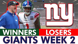 NY Giants Winners amp Losers From Week 2 Loss vs Commanders Ft Malik Nabers amp Brian Daboll [upl. by Oner]