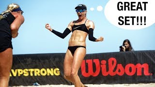 How to Bump Set  Beach Volleyball Tutorial [upl. by Ecadnak]