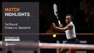 Porsche Tennis Grand Prix  04152024  Match Highlights  Vickery vs Sasnovich [upl. by Auqenet]