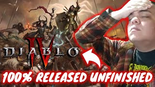 IM 100 CONVINCED DIABLO 4 WAS RELEASED UNFINISHED ON PURPOSE [upl. by Annoed232]