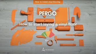 Installing Pergo vinyl flooring  How to start laying a vinyl floor [upl. by Hartmunn643]