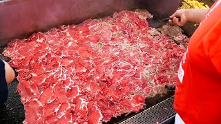 American Street Food  The BEST CHEESESTEAKS in America Compilation [upl. by Pitarys]