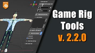 Blender addon Game Rig Tools UPDATED v 220 [upl. by Porty]