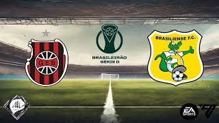 Brasil de Pelotas x Brasiliense  Oitavas de Final Brasileirão Série D 2024  Jogo de Ida  EA FC [upl. by Eimmot894]