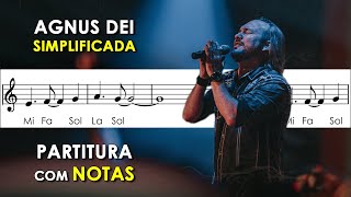 Agnus Dei  Partitura com Notas para Flauta Doce Violino  Playback no Piano  David Quinlan [upl. by Parker921]