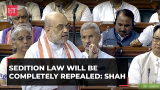 Sedition law to be repealed but provisions of punishment for endangering unity of India Amit Shah [upl. by Ggerg]