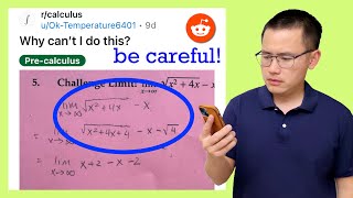 Why cant I do this Challenge calculus limit problem Reddit rcalculus [upl. by Aufmann]