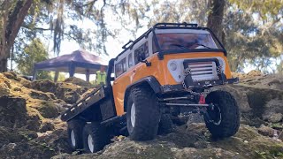 NEW Cross RC JT6 6x6 rock crawling CottonsRCVillageandAdventure  4x4 extreme offroad RC [upl. by Einnaj150]