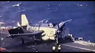 HMS Eagle 1970 AEW Fairey Gannet Buccaneer S2 De Havilland Sea Vixen Mk2 Wessex [upl. by Wrennie]