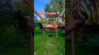 INSANE NINJA WARRIOR ROPE TRANSFER FromTo PEG GRASPER 🤯 ninja shorts [upl. by Bullough]