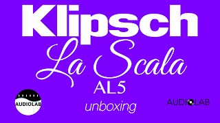 KLIPSCH LA SCALA AL5 FLOORSTANDING SPEAKER unboxing [upl. by Namqul520]