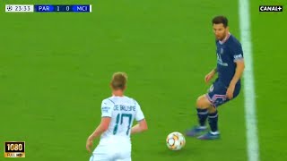 Lionel Messi vs Manchester City First Goal for PSG French Commentary 28092021 HD 1080i [upl. by Brigette]